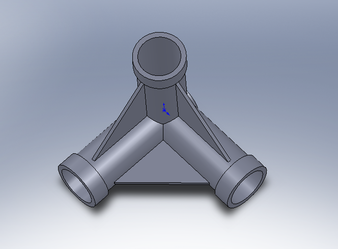 solidworks2010画的练习图-三通